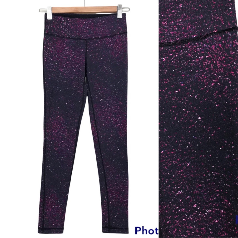 Aritzia Parklife Leggings | Purple Fuchsia Speckle Print